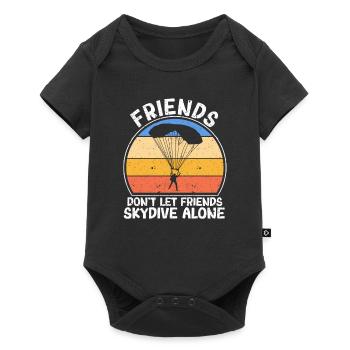 Les amis ne laissent pas les amis seuls Parachute - Body à manches courtes Premium Bébé - noir - Devant