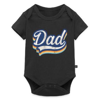 Retro Vintage Daddy 60s 70s 80s 90 Party Costume - Baby Premium short-sleeve bodysuit - black - Front