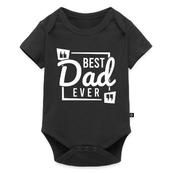 Super Dad, Daddy, bester Vater Papa Vatertag - Baby Premium Kurzarmbody - Schwarz - Vorne