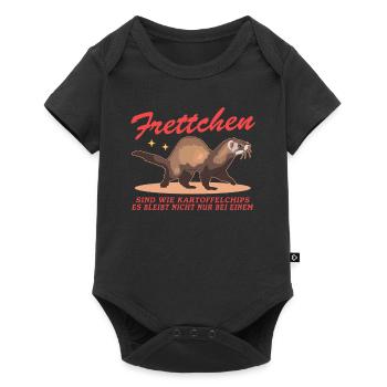 Frettchen Marder Besitzer Ferret Geschenk - Baby Premium Kurzarmbody - Schwarz - Vorne