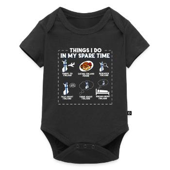 Ce que je fais pendant mon temps libre Finlande - Body à manches courtes Premium Bébé - noir - Devant