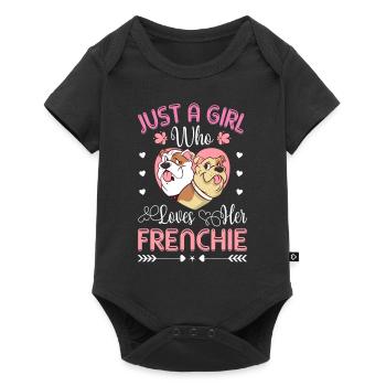 Une seule fille qui a son Français - Body à manches courtes Premium Bébé - noir - Devant