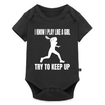 Club de tennis Femme Tennis filles Joueuse de tennis - Body à manches courtes Premium Bébé - noir - Devant