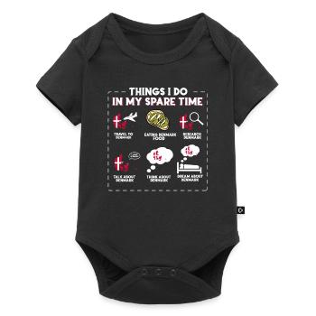 Ce que je fais pendant mon temps libre Danemark - Body à manches courtes Premium Bébé - noir - Devant