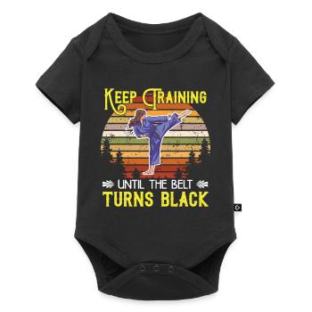 Training Weiter, Bis Dein Gürtel Das Schwarze - Baby Premium Kurzarmbody - Schwarz - Vorne