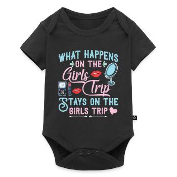 What happens on the girls' journey remains funny - Baby Premium short-sleeve bodysuit - black - Front