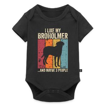 Broholmer Chiens cadeaux - Body à manches courtes Premium Bébé - noir - Devant