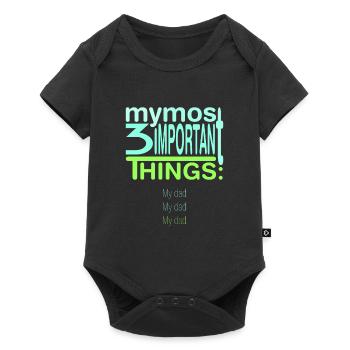 Important? 3x my father - Baby Premium short-sleeve bodysuit - black - Front