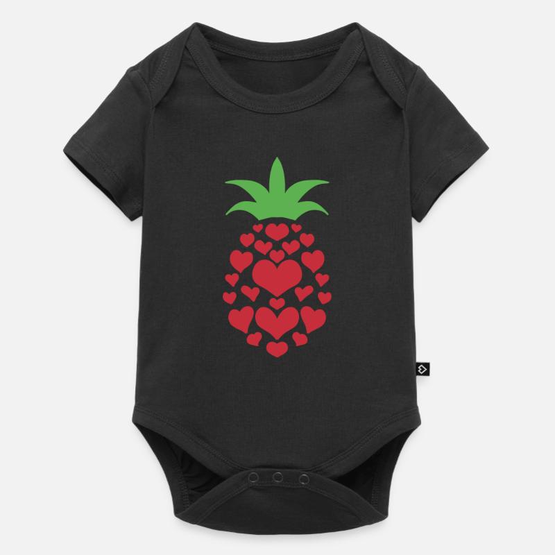 Cœur d’ananas - Body à manches courtes Premium Bébé - noir