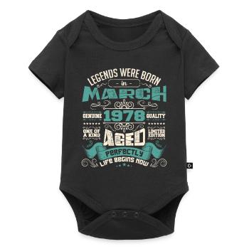 March 1978 | birthday gift - Body à manches courtes Premium Bébé - noir - Devant