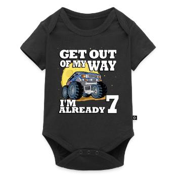 Geh Mir Aus Dem Weg Ich Bin Schon 7 Truck 7. - Baby Premium Kurzarmbody - Schwarz - Vorne