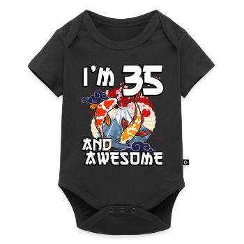 J’ai 35 ans et j’ai une carpe japonaise géniale - Body à manches courtes Premium Bébé - noir - Devant