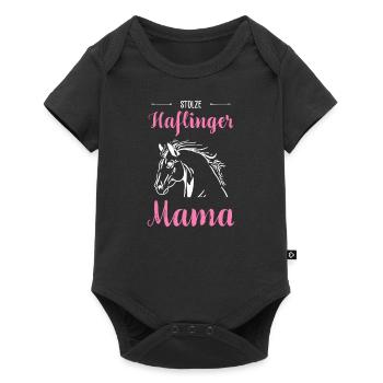 Haflinger I Pony Horse Slogan Motif pour cavalier - Body à manches courtes Premium Bébé - noir - Devant