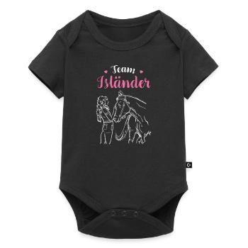 Islandais I Pony Cheval Dictant Motif pour Cavalier - Body à manches courtes Premium Bébé - noir - Devant