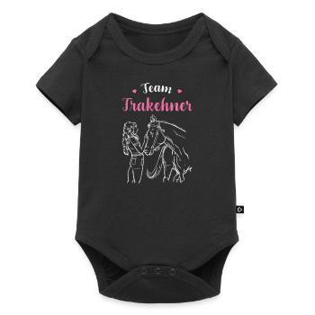 Trakehner I Pony Horse Dicton Motif pour cavalier - Body à manches courtes Premium Bébé - noir - Devant