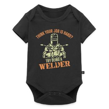 Welder Welding Vintage Think Your - Baby Premium Kurzarmbody - Schwarz - Vorne