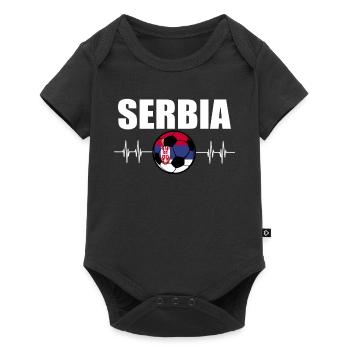 Serbia Football - Baby Premium short-sleeve bodysuit - black - Front