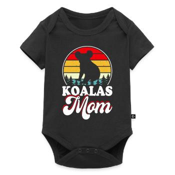 Cadeau de fête des mères Koala Mom - Body à manches courtes Premium Bébé - noir - Devant