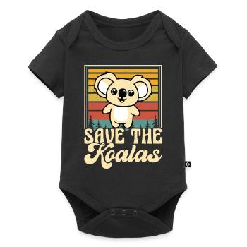 Save The Koalas Animal Australia Bear Animal Lover - Baby Premium short-sleeve bodysuit - black - Front