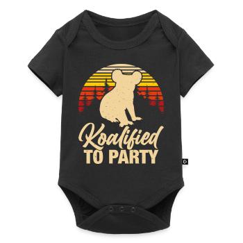 Koalified To Party - Body à manches courtes Premium Bébé - noir - Devant