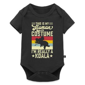 Koala Girl Koala Bear Girl Australie Cadeau - Body à manches courtes Premium Bébé - noir - Devant