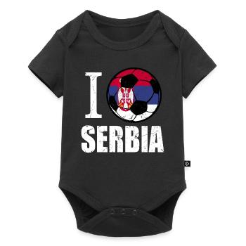 Serbia Football - Baby Premium short-sleeve bodysuit - black - Front