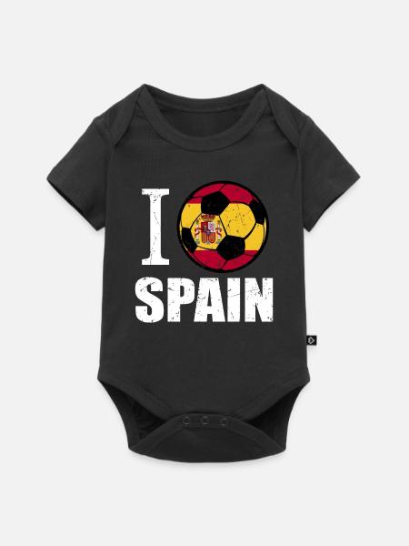 Spanien Fußball - Baby Premium Kurzarmbody - Schwarz