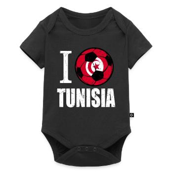 Tunisie Football - Body à manches courtes Premium Bébé - noir - Devant