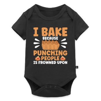Bread Baking Gift Bakery Quote Baker - Baby Premium short-sleeve bodysuit - black - Front