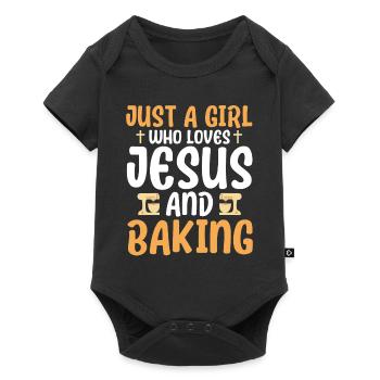 Bread Baking Gift Bakery Quote Baker - Baby Premium short-sleeve bodysuit - black - Front