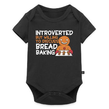 Bread Baking Gift Bakery Quote Baker - Baby Premium short-sleeve bodysuit - black - Front