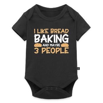 Bread Baking Gift Bakery Quote Baker - Baby Premium short-sleeve bodysuit - black - Front