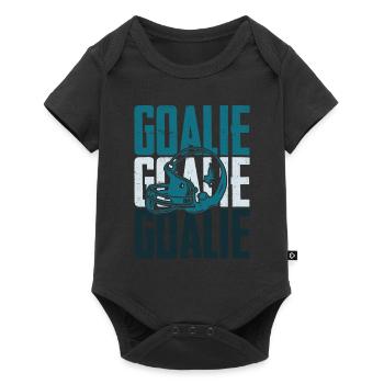 Ice Hockey Goalie Quote - Baby Premium short-sleeve bodysuit - black - Front