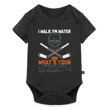 ice hockey superpower - Baby Premium Kurzarmbody - Schwarz - Vorne