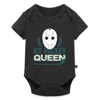 Reine du hockey sur glace - Body à manches courtes Premium Bébé - noir - Devant
