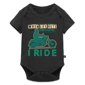 Motorcycle Life Saying - Baby Premium short-sleeve bodysuit - black - Front