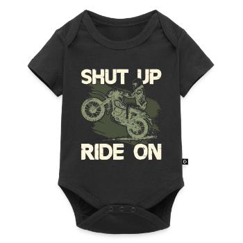 Devis Balade à moto - Body à manches courtes Premium Bébé - noir - Devant