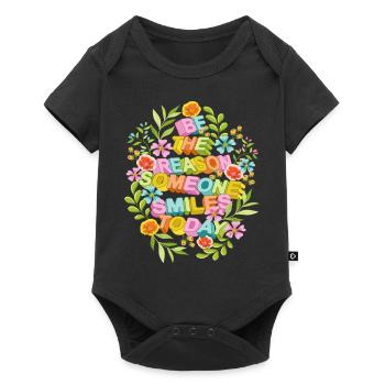 Be The Reason Someone Smiles Today - Baby Premium Kurzarmbody - Schwarz - Vorne