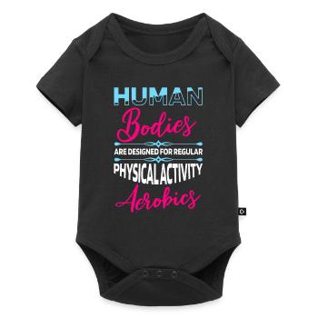 Der menschliche Körper ist für regelmäßige Aerobic - Baby Premium Kurzarmbody - Schwarz - Vorne