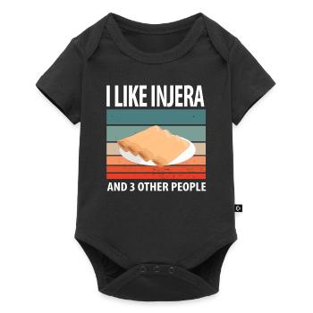 Traditional Ethiopian-Eritrean bread - Baby Premium short-sleeve bodysuit - black - Front