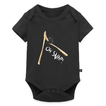 Forcula Wishbone sur Snap Wishing Bone Thanksgiving - Body à manches courtes Premium Bébé - noir - Devant