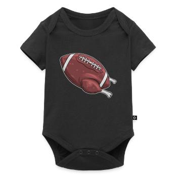 Football Turkey Thanksgiving - Baby Premium Kurzarmbody - Schwarz - Vorne