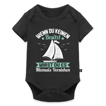 Lustiges Ostsee Segler Helgoland eigner Spruch - Baby Premium Kurzarmbody - Schwarz - Vorne