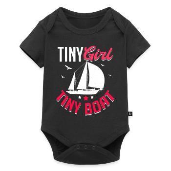 Little Girl Small Boat Sailing School Baltic Sea - Baby Premium short-sleeve bodysuit - black - Front