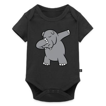 Hippo - Dab, dabbing, dancing - Baby Premium short-sleeve bodysuit - black - Front