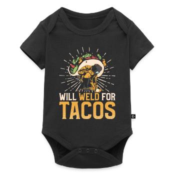 Welder Welding Taco Vintage Will - Baby Premium Kurzarmbody - Schwarz - Vorne