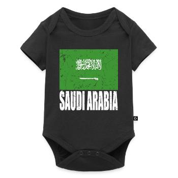 Drapeau de l’Arabie saoudite - Body à manches courtes Premium Bébé - noir - Devant