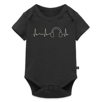 Auriculares. Corazón. Amor. Ekg. Legumbres. - Body à manches courtes Premium Bébé - noir - Devant