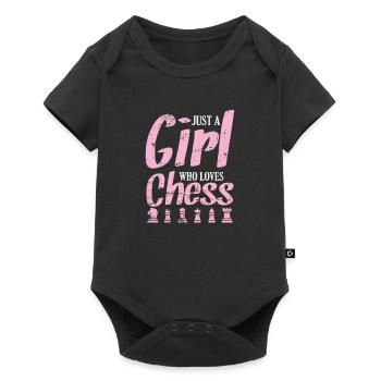 Juste une fille qui aime Chess Chess Casse-tête - Body à manches courtes Premium Bébé - noir - Devant