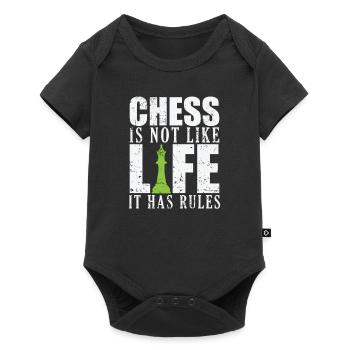 Chess is not like Life it has Rules Schach - Baby Premium short-sleeve bodysuit - black - Front